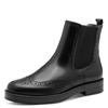 Chelseaboots TAMARIS, Damen, Gr. 41, schwarz, Leder, klassisch, Schuhe, Blockabsatz, Stiefelette, Businessschuh mit eleganter Lyralochung
