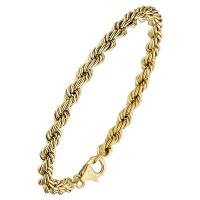 Armband JOBO "Kordelarmband", gelb (gelbgold 585), Armbänder, Damen, Gelbgold 585, 585 Gold 3,2 mm 19 cm Image