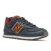 Sneaker NEW BALANCE "ML574", Gr. 47,5, nb navy, clas, Leder, Textil, sportlich, Schuhe