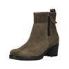 Stiefelette GABOR COMFORT "Gabor Comfort Stiefelette Veloursleder", Damen, Gr. 43, grün (olive), Veloursleder, casual, Schuhe