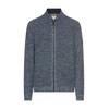 Strickjacke CAMEL ACTIVE, Herren, Gr. M, blau (tinted blau), Web, Obermaterial: 70% Baumwolle, 30% Polyacryl, meliert, casual, regular fit taillenbedeckt, ohne Ausschnitt, Langarm Rippbündchen, Strickjacken, mit Logo Stickerei