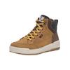 Schnürstiefelette RIEKER "Rieker Stiefelette Leder", Herren, Gr. 47, braun (beige, braun), Leder, casual, Schuhe