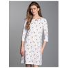 Nachthemd TRIGEMA "TRIGEMA Nachthemd mit Allover-Katzen-Print", Damen, Gr. M, US-Größen, weiß, 100% Baumwolle, casual, Kleider