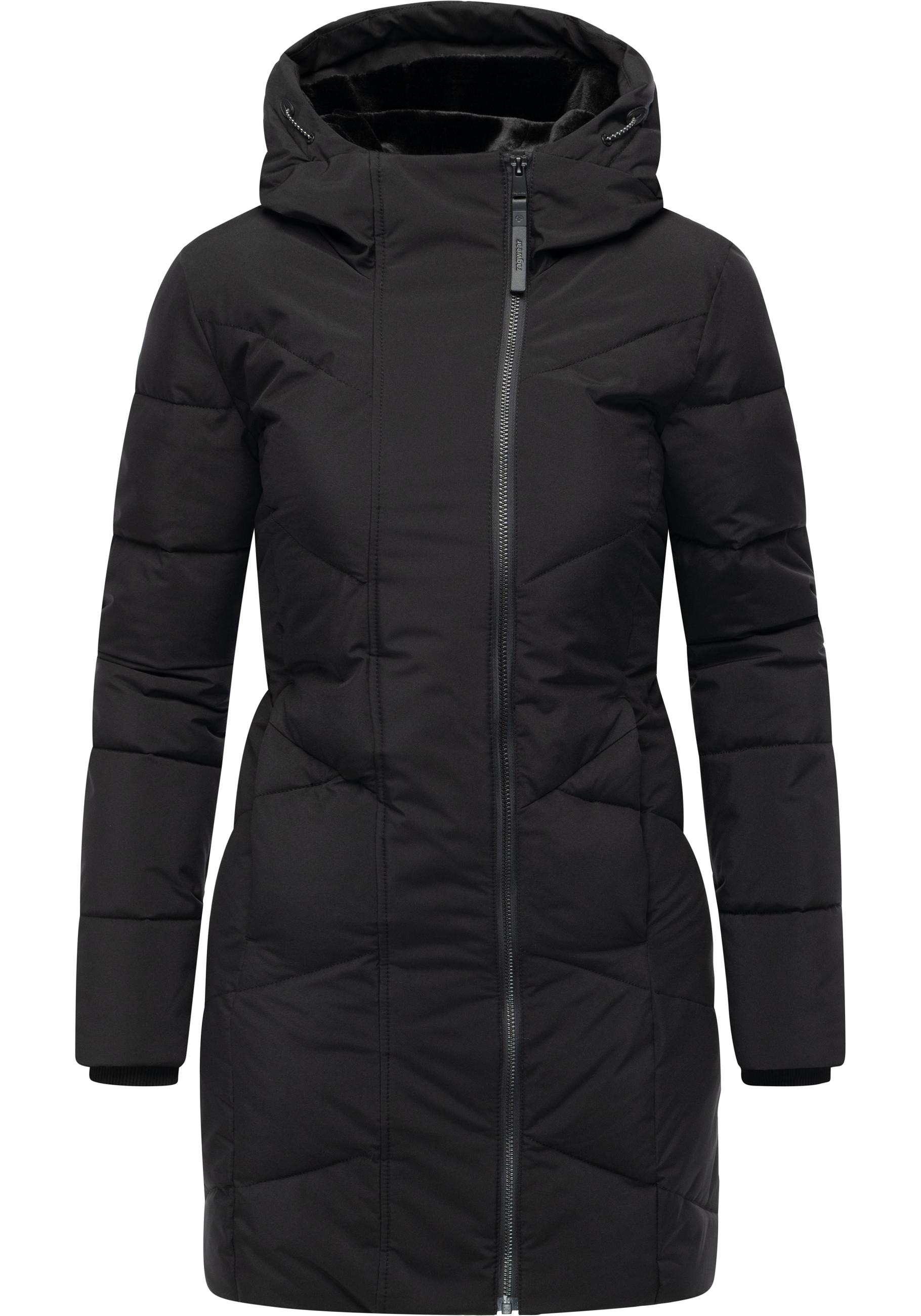 Steppmantel RAGWEAR "Pevilla YOUMODO", Damen, Gr. 5XL (50), schwarz, Obermaterial: 100% Polyester; Innenfutter: 100% Polyester; Wattierung: 100% Polyester, tailliert Po-bedeckend, eng Strickbündchen, Mäntel, Wasserdichter Damen Winter gesteppter... Image