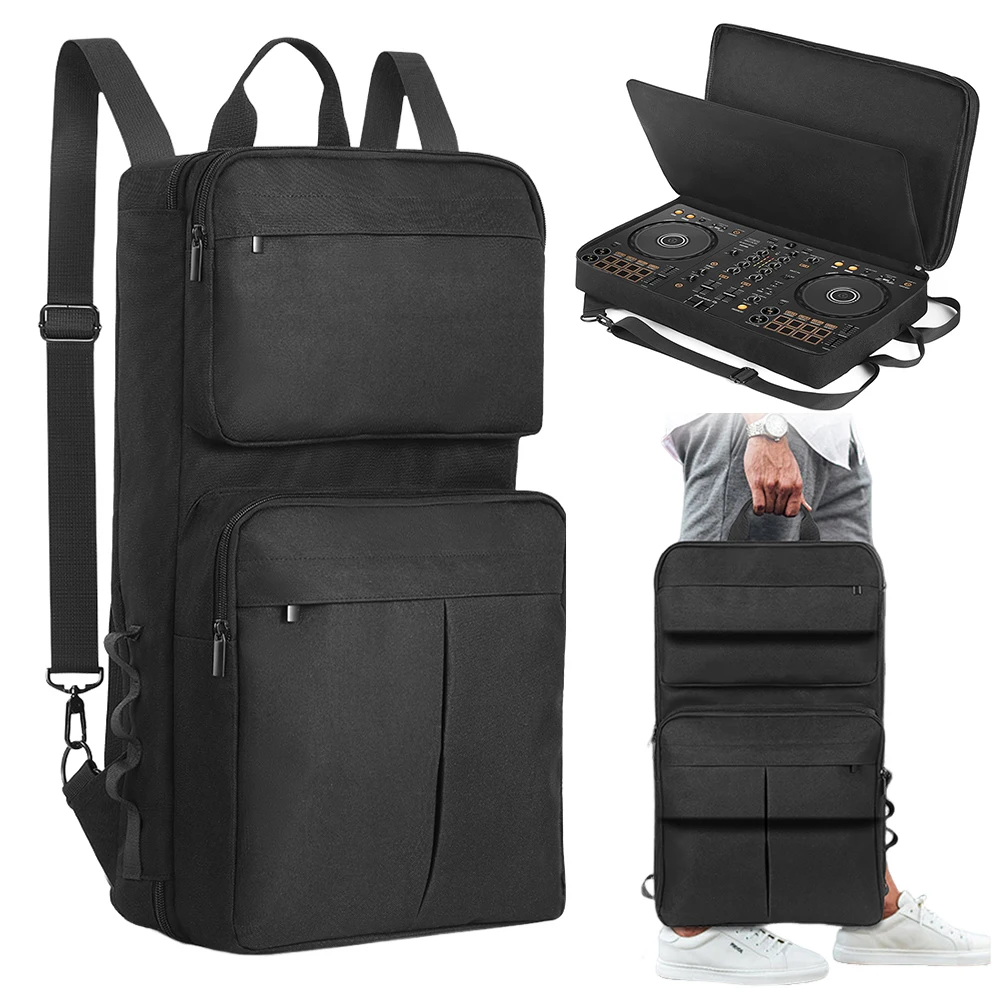 DJ Backpack for Pioneer DDJ-400 DDJ-FLX4/Roland DJ-202 DJ Controller Case Carrying Case Travelling Case Shockproof Anti-scratch