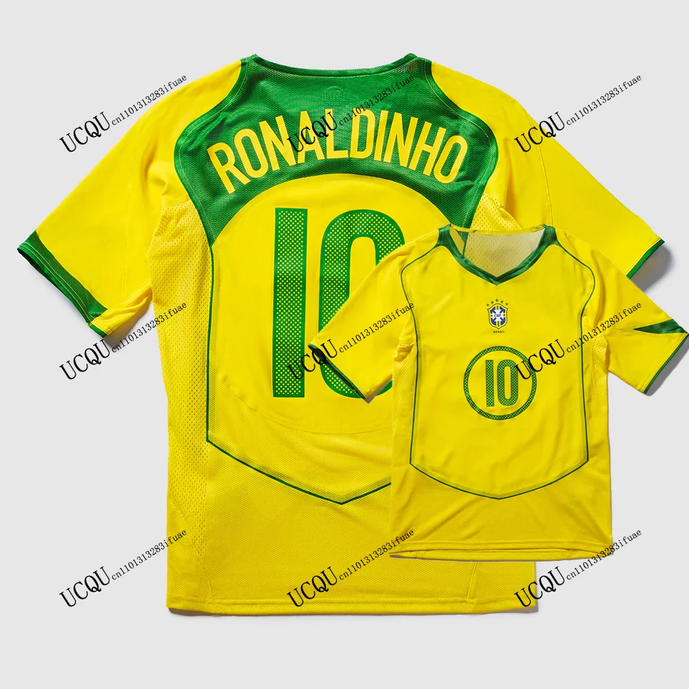 Ronaldinho #10 T90 2025-26 Brazil 2004 Retro New Arrival Soccer Jersey Casual Training 3D Print T-Shirt Adult KID Unisex