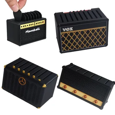 Miwayer Guitar Amp Pick Holder-3D Printed Personalized Guitar Pick Holder w/Plectrums Slots 7~9Pcs/Compact & Durable Organizer