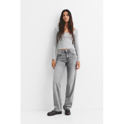 Straight-Leg Jeans With Rhinestones