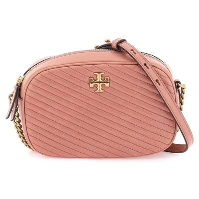 Tory Burch Bags | Tory Burch Kira Chevron Moto Quilt Camera Crossbody Bag In Pink | Color: Pink | Size: Os