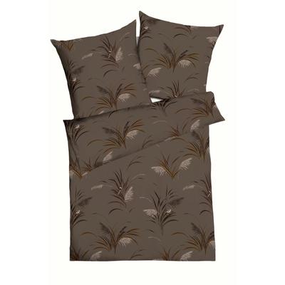 Bettwäsche KAEPPEL "Swing", braun (mocca), B/L: 155cm x 220cm, , Interlock-Jersey, B/L: 80cm x 80cm, Interlock-Jersey, Obermaterial: 100% Baumwolle, Bettwäsche Image