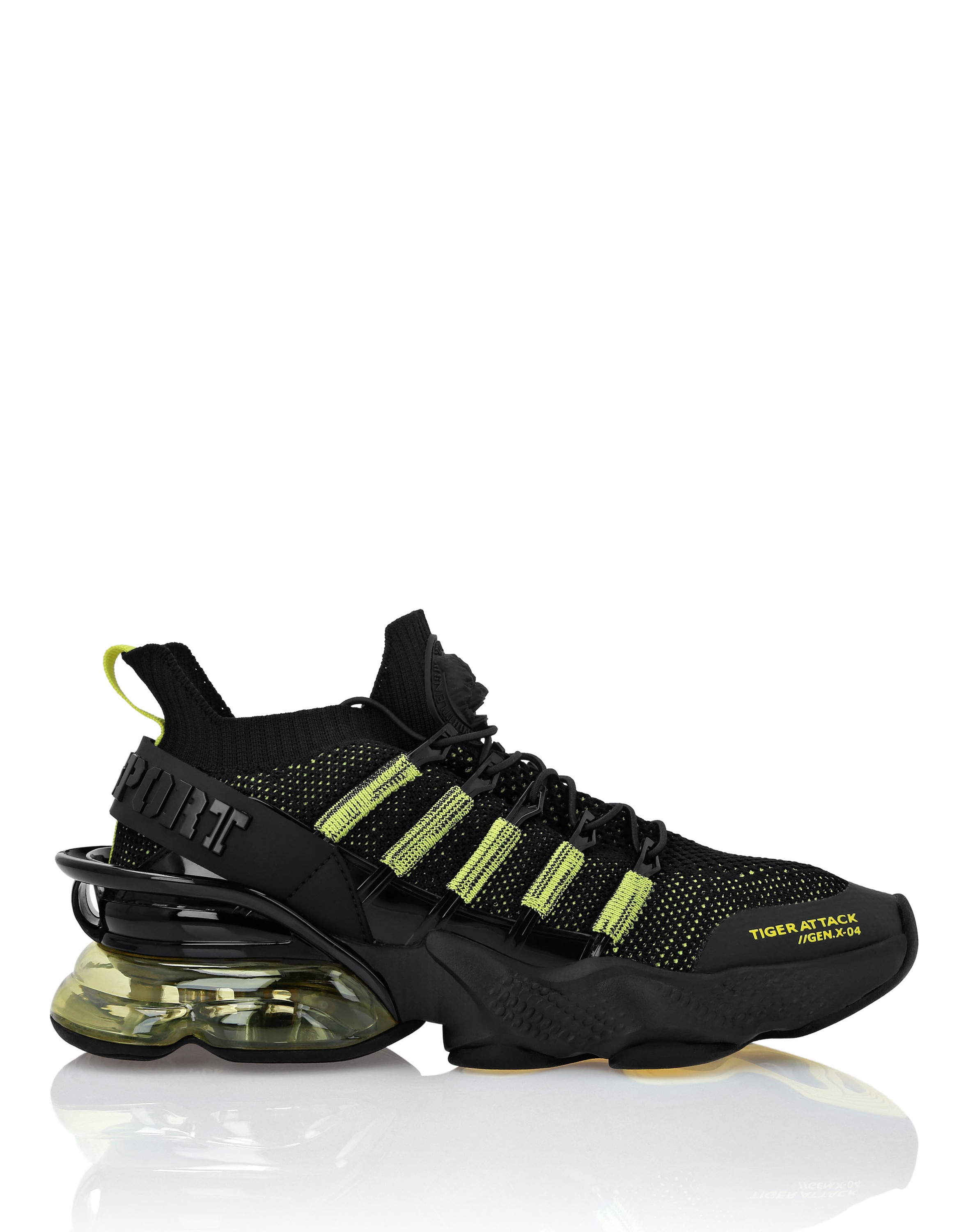 Sneaker PLEIN SPORT "Tiger", Gr. 35, Normalschaft, gelb (0229, schwarz, gelbfluo), Schuhe