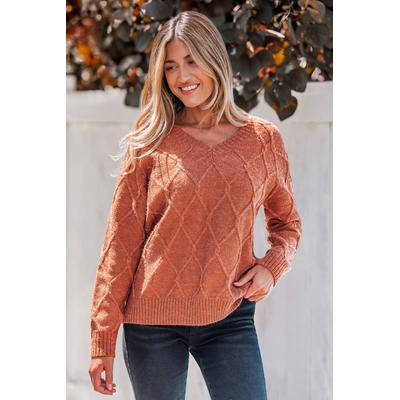 Warm Sunset Orange Sweater
