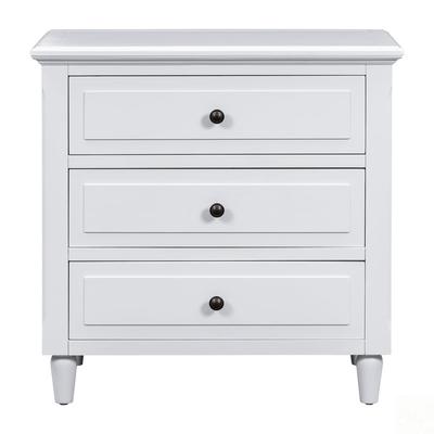Wood Nightstand with 3 Drawers and Smooth Gliding Rails