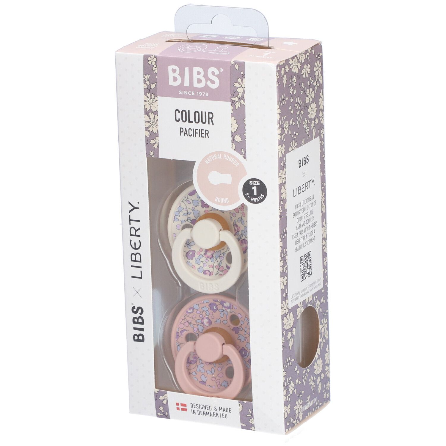 Bibs Fopspeen Liberty Eloise Blush Duo 0-6 2 St Schnuller Image