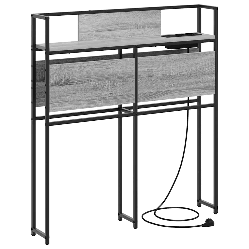 vidaXL Stauraum-Kopfteil mit Regal Grau Sonoma 75 cm Holzwerkstoff Image