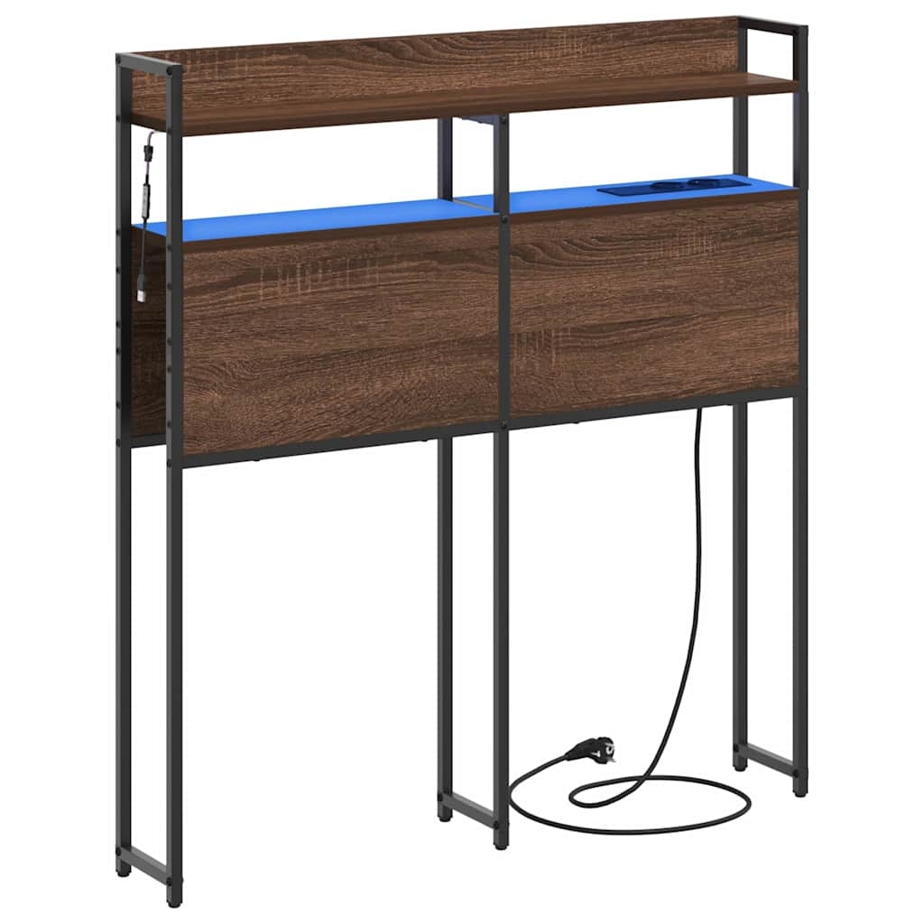 vidaXL Kopfteil mit Regal Braune Eiche 75 cm Holzwerkstoff Image