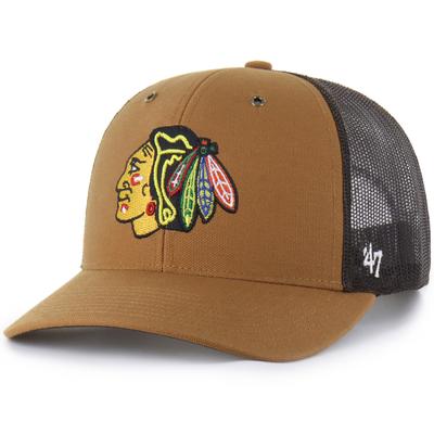 Carhartt x '47 Braune verstellbare Trucker-Mütze der Chicago Blackhawks für Herren Image