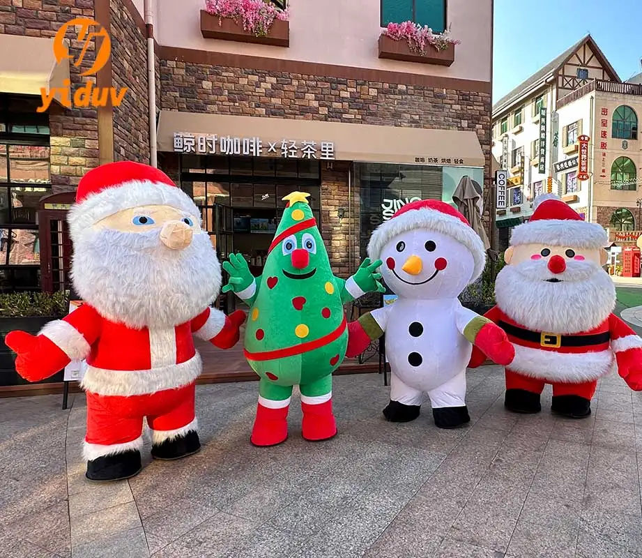 Riesiges Rentier-Schneemann, Weihnachtsmann, aufblasbares Maskottchen-Kostüm für Weihnachten, Cosplay, Kostüm, Feier, Requisiten, 2 m/2,6 m/3 m Image