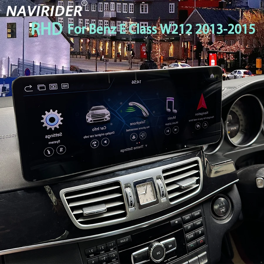 Ultradünnes 14,6/12,3 Zoll RHD Android CarPlay für Benz E-Klasse 2015 bis 2016 W212 2014–2015 Autoradio Multimedia-Navigation GPS Image