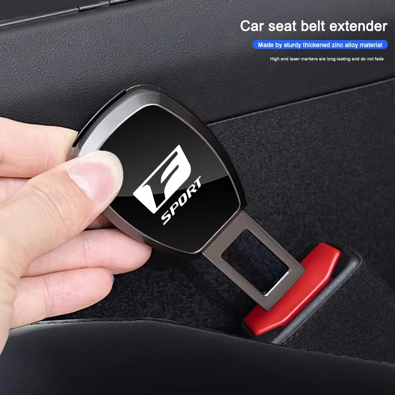 Auto Sicherheitsgurt Extender Stecker Auto Logo Sicherheitsgurt Verlängerung für Lexus ES RX NX LS UX LM LX GX LC RZ HS IS300 IS250 RX350 LX600 Image