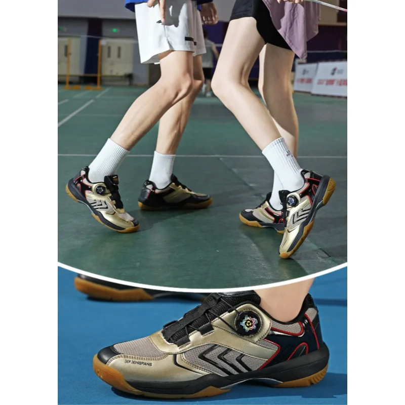 Indoor-Badmintonschuhe mit innovativem Design, rutschfest, leicht und atmungsaktiv, mit gutem Halt, geeignet für Männer und Frauen. Image