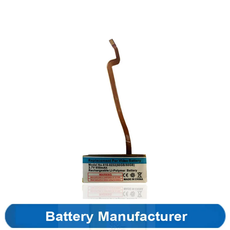 850 mAh 616-0232 Akku für Apple iPod Classic 6. Generation 80 GB Video 30 GB 60 GB A1036 A1136 MB145 MB150 160 GB MP4 Image