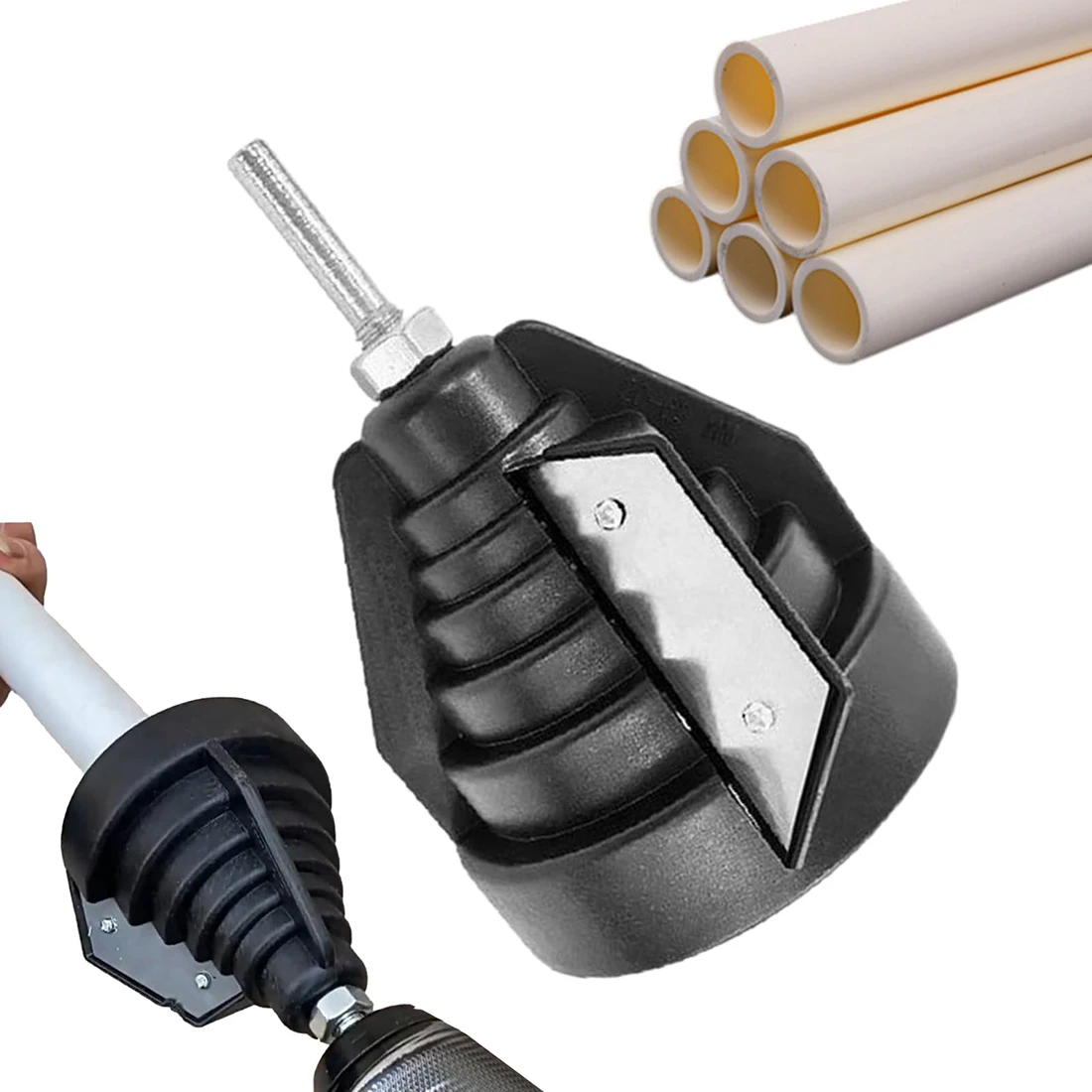Anfaswerkzeug, Entgratungs-Anfaswerkzeug, verstellbar für 20–63 mm PVC-Rohrschneider für Acryl, Fliesenschneiden, Metallbearbeitung, Sanitär