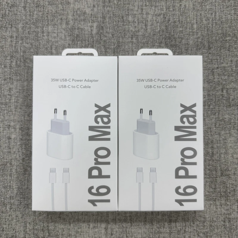 35 W PD Schnellladegerät für iPhone 16 15 14 Pro Max Hochgeschwindigkeits-Wandladegerät-Adapter Typ C-Kabel EU-Stecker Schnellladegerät Image
