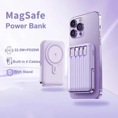 20000 mAh magnetisches kabelloses Ladegerät 22,5 W Schnellladung Magsafe Power Bank für iPhone 16 15 14 13 Tragbares Ladegerät Ersatzakku