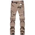 Per uomo Pantaloni Convertibili con Zip Pantaloni da escursionismo Estate Esterno Impermeabile Delicato sulla Pelle Asciugatura Rapida Elastico Pantaloni Elastico in vita Esercito verde Grigio scuro