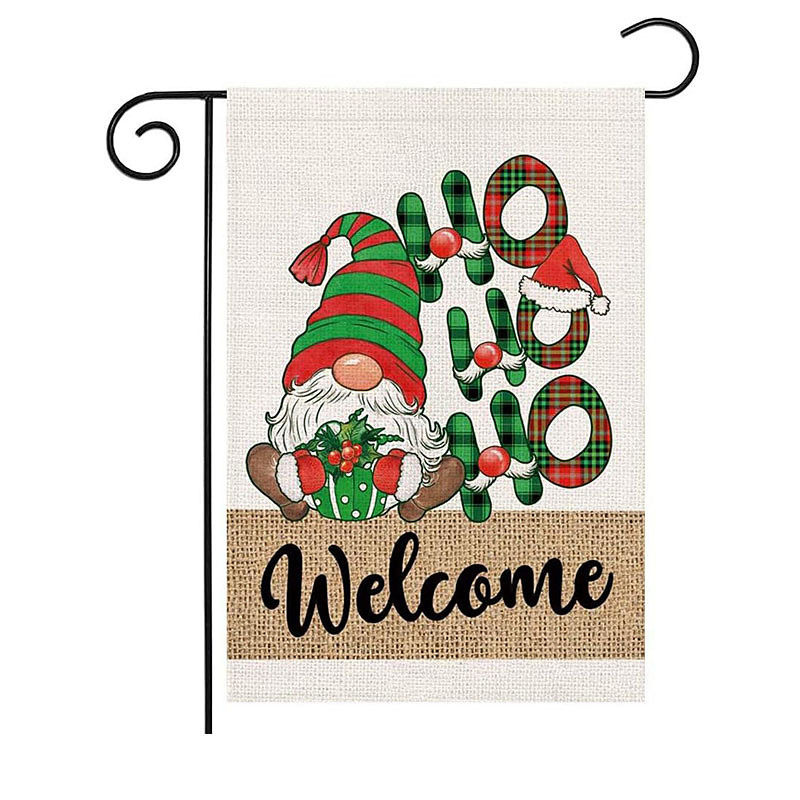 Christmas Garden Flag, Outdoor Winter Yard Decoration Banner with Snowman Design, Holiday Home Porch Flag, Seasonal Lawn Decor for Outdoor Use