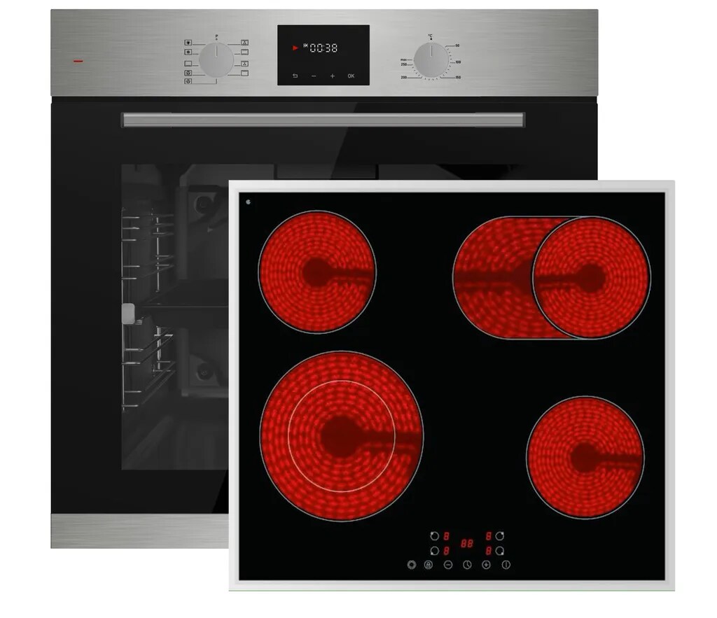 Böhme Einbauherdset mit Elektrobackofen , PKM Autarkes Glaskeramikkochfeld TouchControl Image