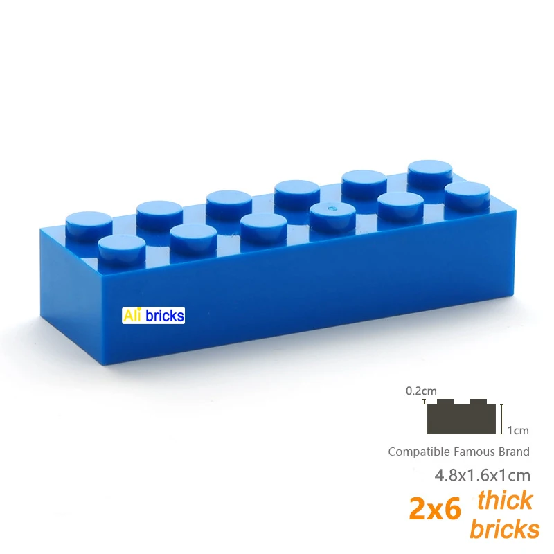 30 pz FAI DA TE Building Blocks Figure Spesse Mattoni 2x6 Punti Educativi Formato Creativo Compatibile Con 2456 Giocattoli di Plastica per I Bambini