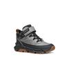 Winterboots GEOX "J FLEXYPER PLUS BOY ABX", Kinder, Gr. 32, grau (grau, schwarz), Lederimitat, Textil, casual,sportlich, Schuhe, Sneaker mit Geox Spezial Membrane, Größenschablone zum Download