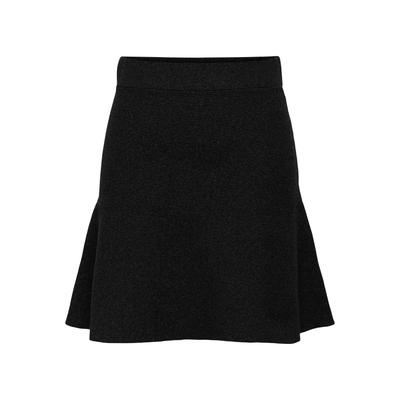 Strickrock ONLY "ONLAMA LIFE SKATER SKIRT CC KNT", Damen, Gr. XS (34), schwarz, Strick, Obermaterial: 85% Polyester, 15% Baumwolle, unifarben, modisch, regular fit kurz, Röcke