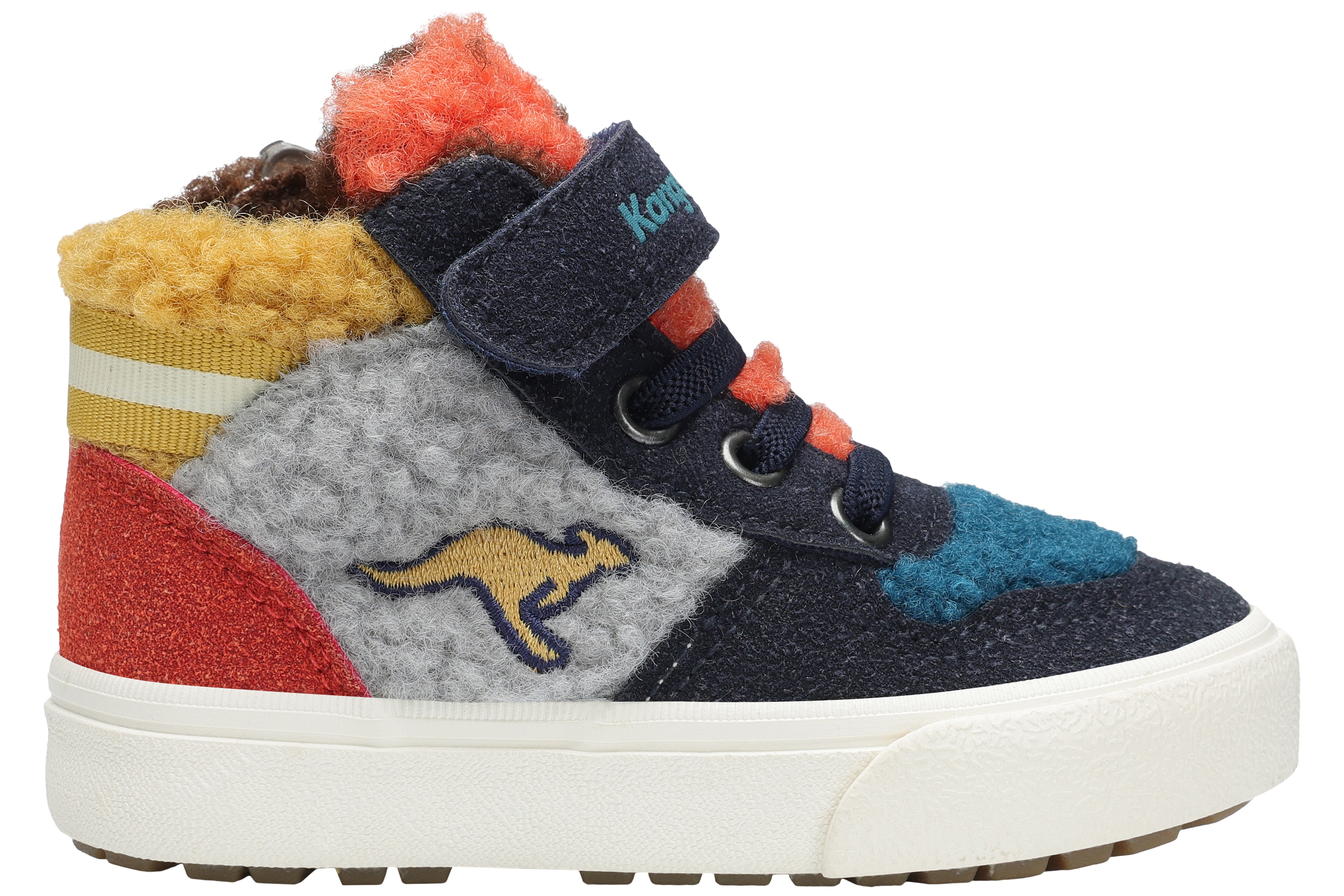 Sneaker KANGAROOS "KAVU SHADY FUR EV", Gr. 26, braun (stone braun, multi), Synthetik, Schuhe, Warmfutter Image