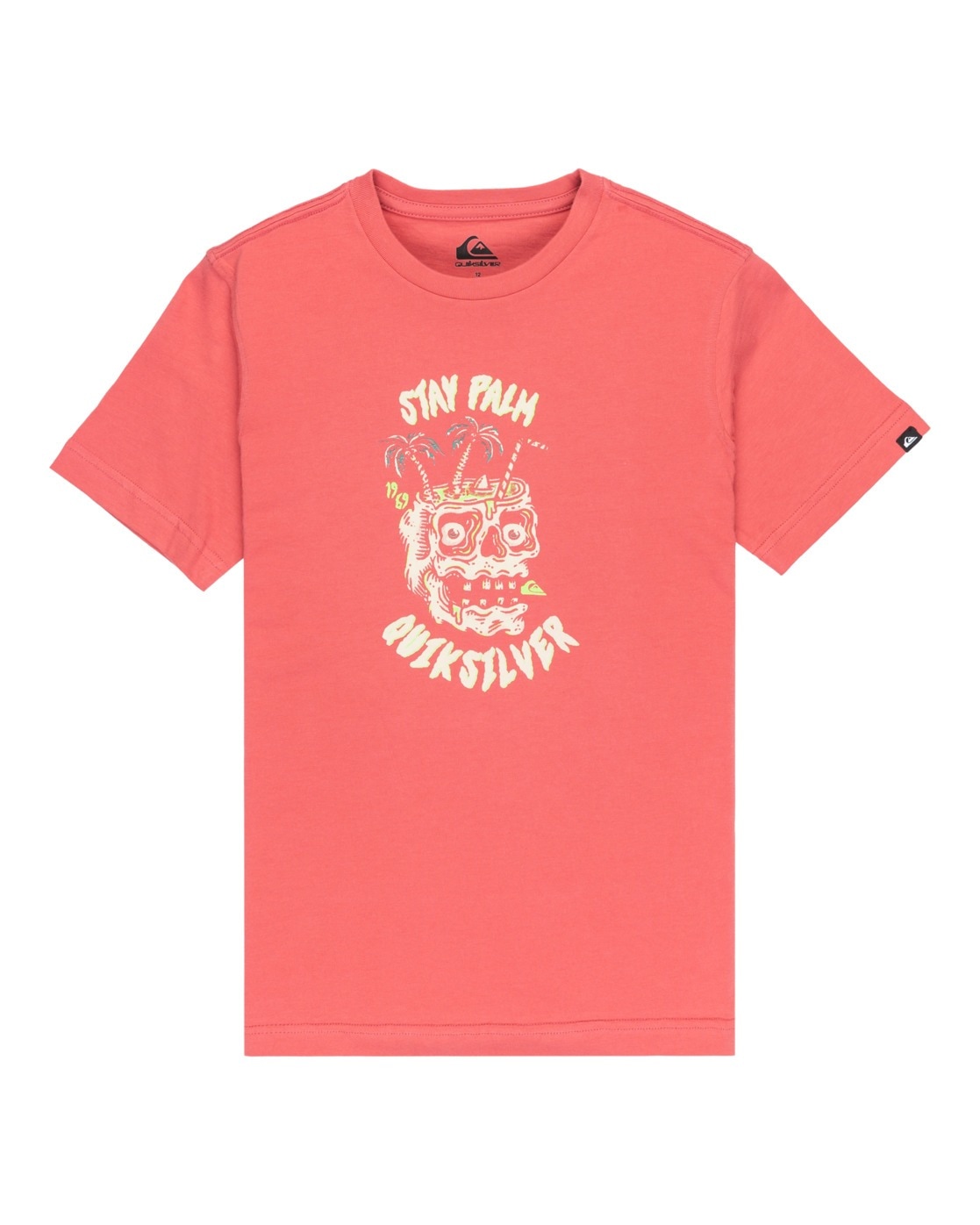 T-Shirt QUIKSILVER "Ev Stay Palm", Kinder, Gr. 12(148-156cm), rot (mineral rot), 100% Baumwolle, Shirts Image