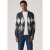 Strickjacke LEVI'S, Herren, Gr. L, jaime geo argyle vin, Strick, Obermaterial: 51% Polyacryl, 36% Polyester, 7% Wolle, 6% sonstige Fasern, Rautenmuster, casual, bequem normal, V-Ausschnitt, Langarm Bündchen, Strickjacken, Legere Passform,...