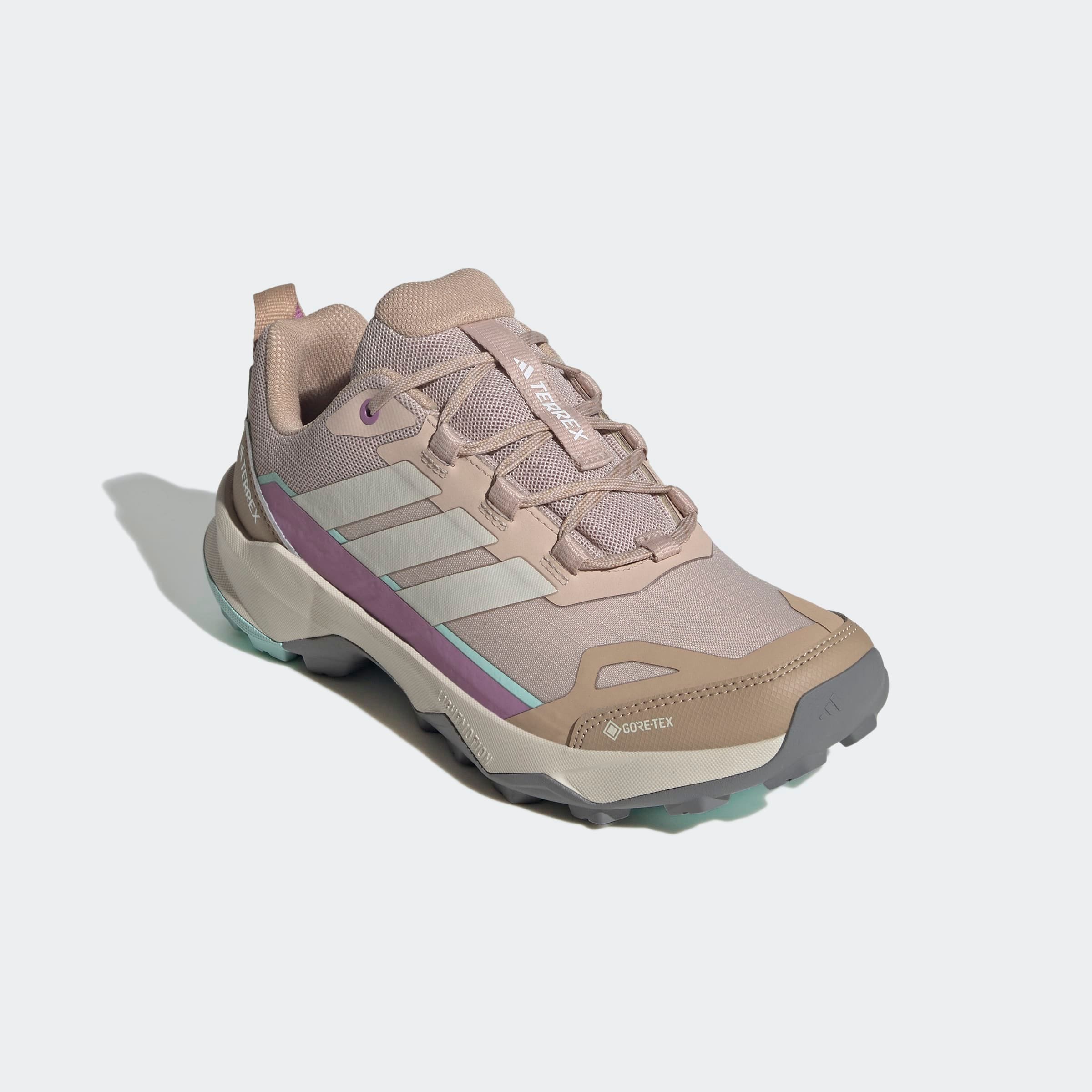 Wanderschuh ADIDAS TERREX "SKYCHASER AX5 GORE-TEX", Gr. 38, lila (wonder taupe, aluminium, preloved lila), Synthetik, Textil, Schuhe, wasserdicht