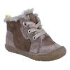 Lauflernschuh RICHTER "Maxi WMS: Mittel", Kinder, Gr. 20, grau (taupe, braun), Veloursleder, Lammfell, casual, Schuhe, Winterstiefel mit herausnehmbarer Sohle, Größenschablone zum Download