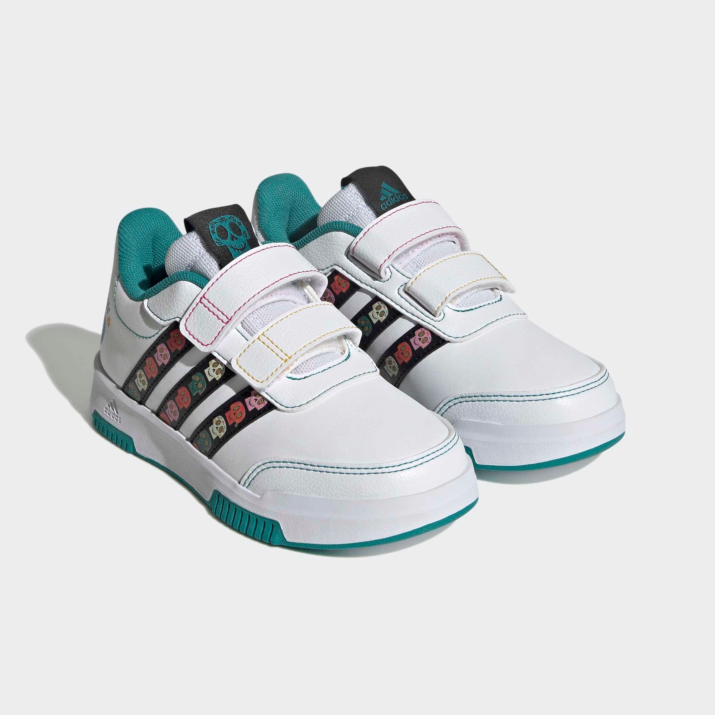 Sneaker ADIDAS SPORTSWEAR "ADIDAS DISNEY COCO TENSAUR KINDER", Gr. 33, weiß (cloud weiß, core schwarz, pure teal), Synthetik, Schuhe Image
