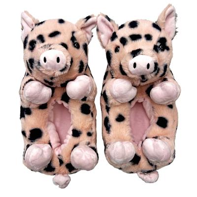 Oooh yeah! Women's Fuzzy Sugar the Pig Non-Skid Slippers, Small