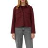 Kurzjacke S.OLIVER, Damen, Gr. 34, dunkelrot, Jersey, Obermaterial: 74% Polyester, 22% Viskose, 4% Elasthan, casual, relaxed fit taillenbedeckt, Langarm, Jacken, mit Taschen