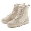 Stiefelette VIVANCE "Stiefel, Boots", Damen, Gr. 43, beige, Obermaterial: 100% Lederimitat. Futter: 100% Textilmaterial. Decksohle: 100% Textilmaterial. Laufsohle: 100% Synthetik, unifarben, casual, Schuhe, mit Warmfutter VEGAN