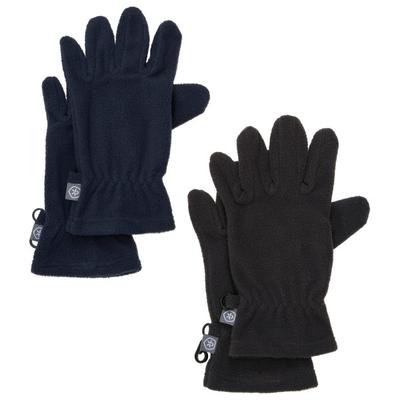 Color Kids - Kid's Gloves Fleece 2 Pair Set - Handschuhe Gr 4-6 Years schwarz/blau Image
