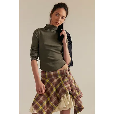 We The Free Aria Turtleneck Top at Free People in Sage, Size: XL