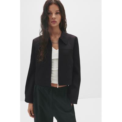 Short Tailored Fit Zip Jacket
