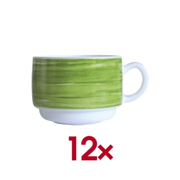 Arcoroc Kaffeetasse Brush Obertasse 19 cl - 12 Stück 12 Stück grün Image