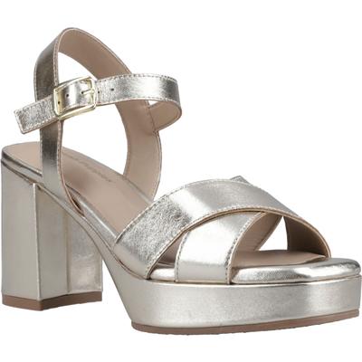 Hush Puppies Ophelia Leather Heel Damen Sandalen aus Wildleder in Gold Image