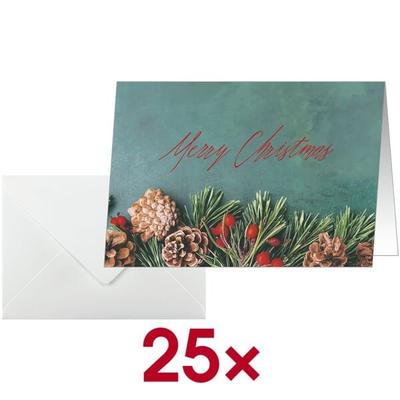 Sigel Weihnachtskarte »Green Christmas« A6 25 Stück grün, 10.5x14.8 cm